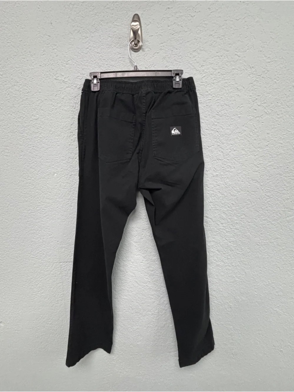 NWT Quiksilver Men’s Sz S Black Elastic Waist Beach Pants; Pckts Fit IPhone 15+